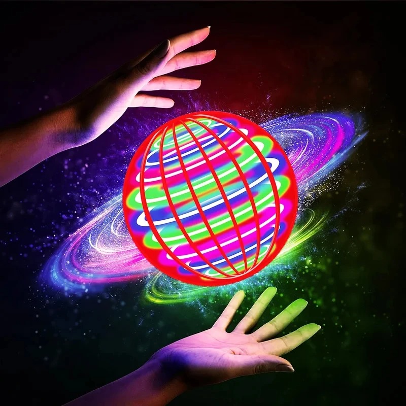 Drone Ball Rc - Летающий шар-бумеранг с цветной LED-подсветкой, автоматический,
