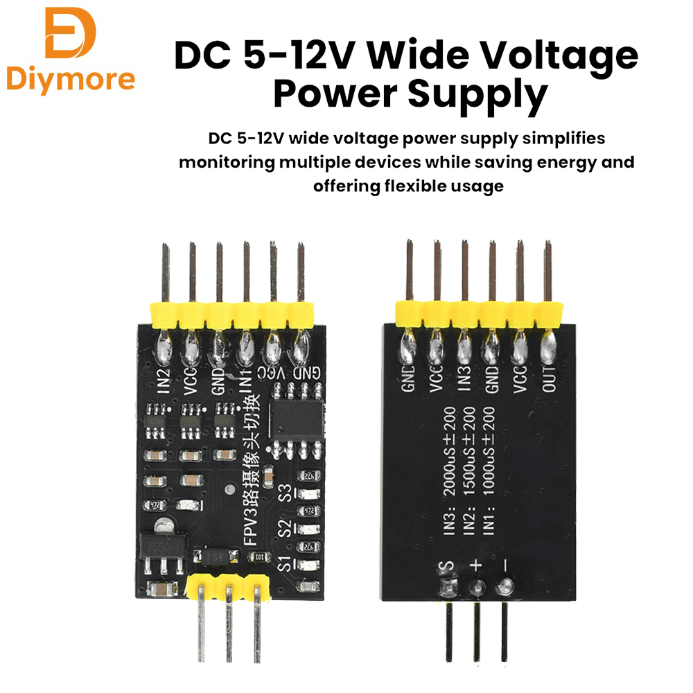 Drone Switch Rc - Модуль видеопереключателя DC5-12V 3-канальный с управлением