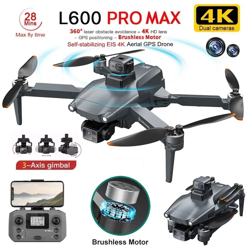 Drone E88Pro Rc 4K - L600 PRO MAX GPS Дрон Профессиональный