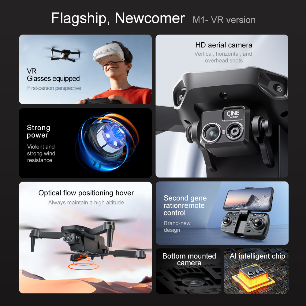 Складной GPS-дрон Lenovo M1/M1 – обзор и цена Drone E88Pro Rc 4K