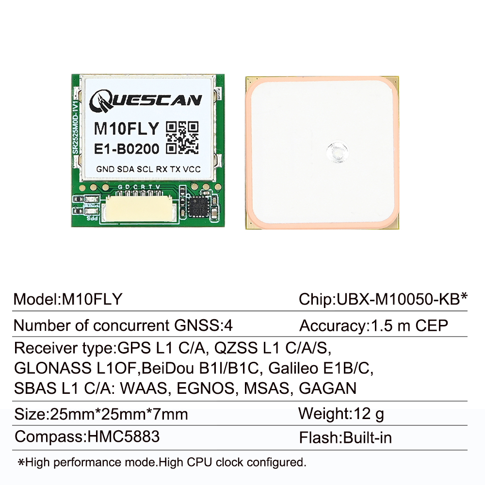 Quescan 25 мм * 25 мм M10FLY 1 – обзор и цена Gps Module Drone